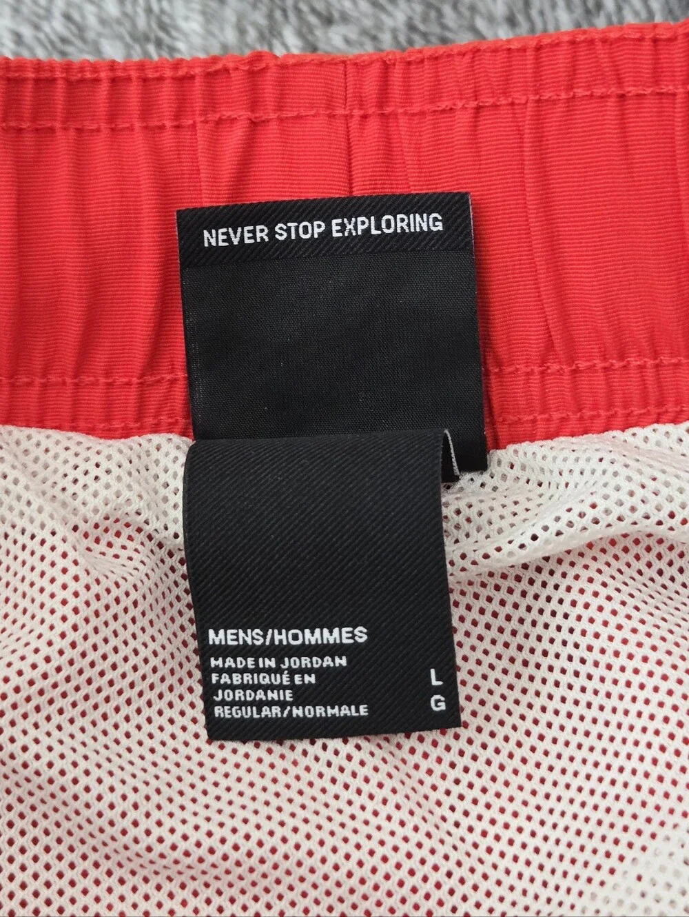 The North Face Class V Pull-On Shorts Red Men's Size L Swim Trunks Lined EUC